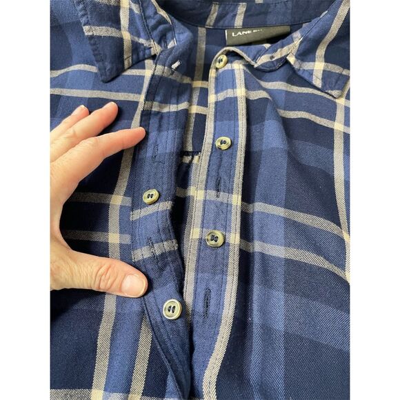 Lane Bryant Women's Plus Size 26 Plaid Tunic Blue Tan Casual - Picture 5 of 10